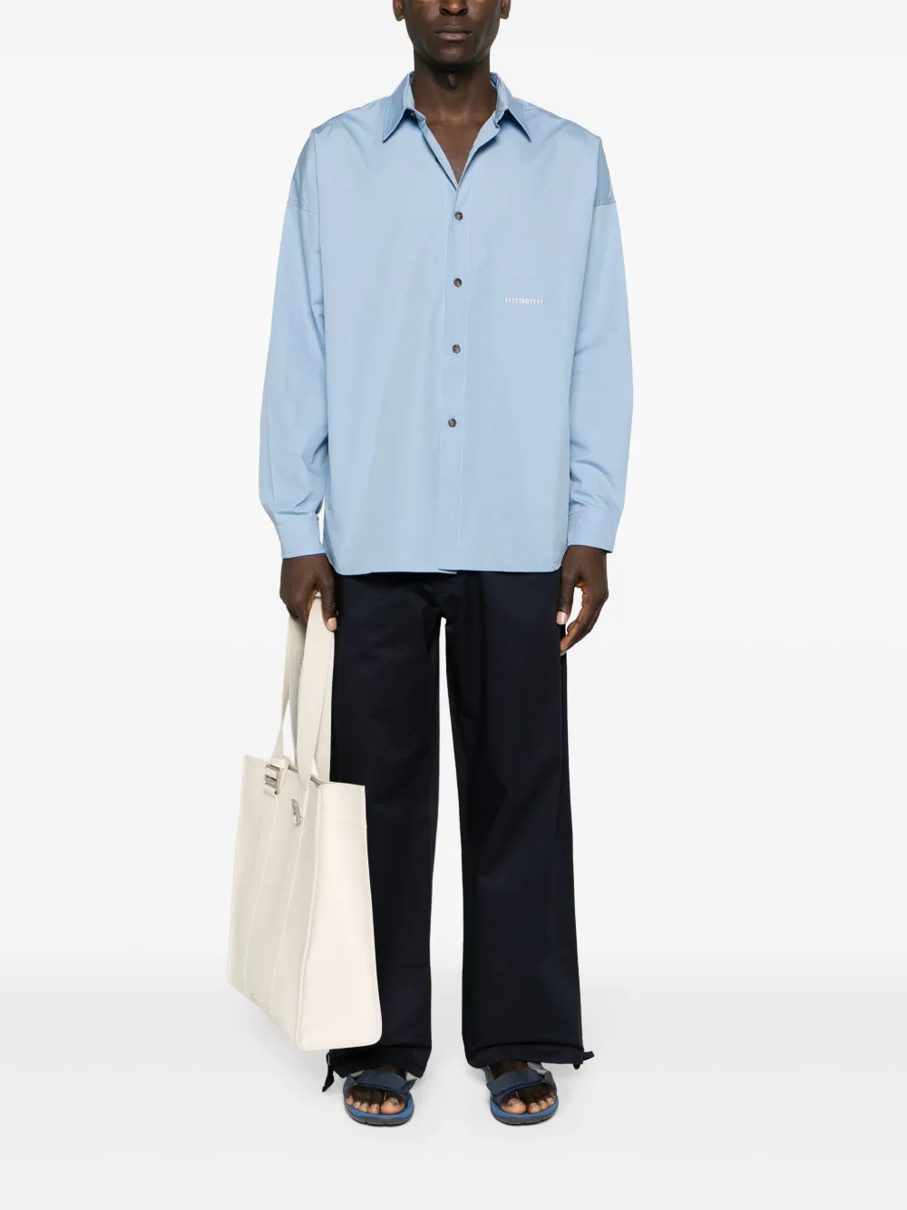 Société Anonyme Brest broek met wijde pijpen - Blauw
