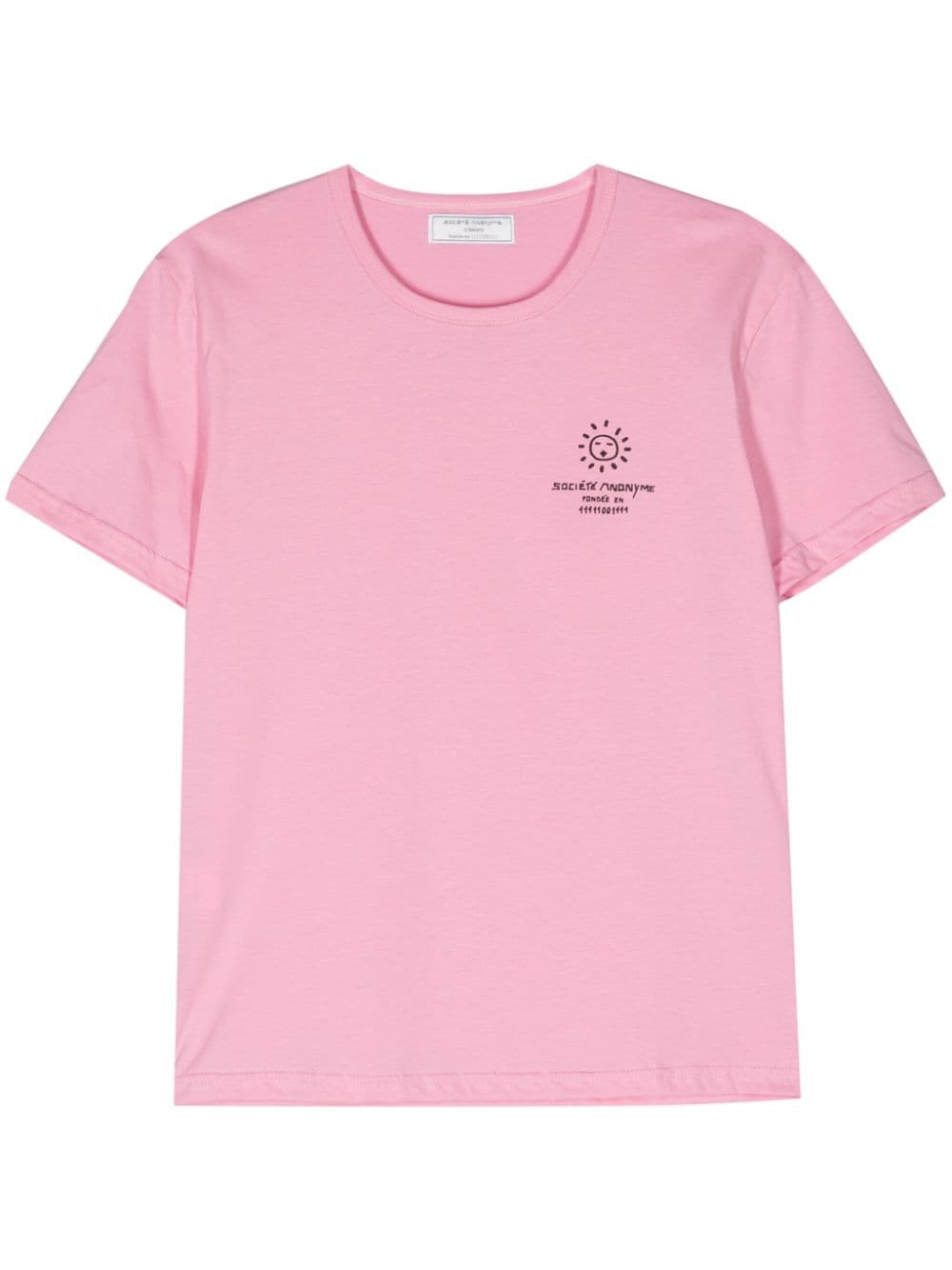 Société Anonyme Bas Cotton T-shirt In Pink
