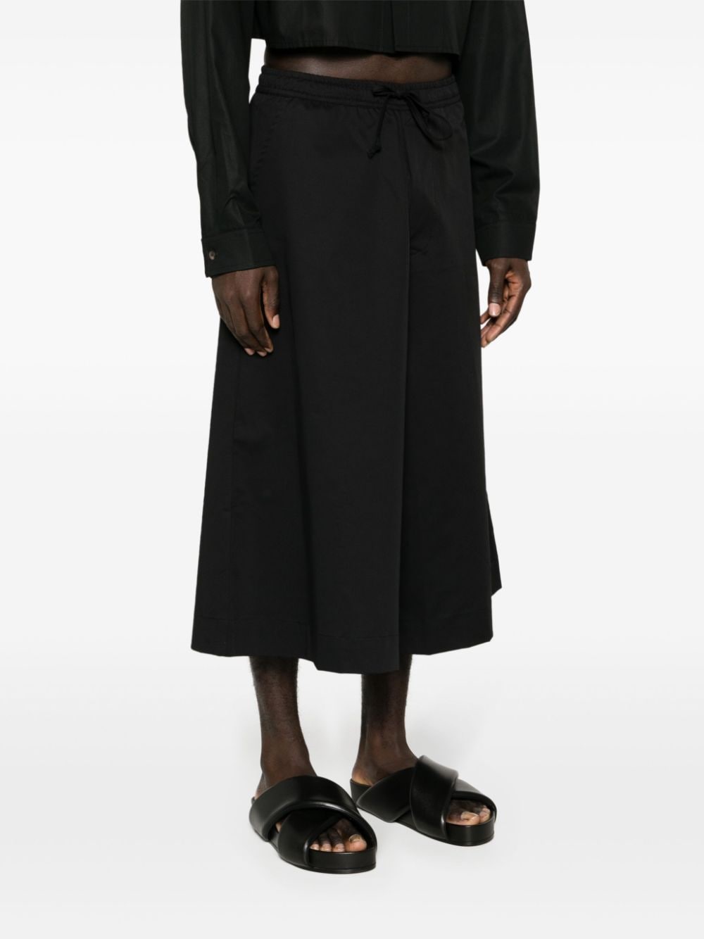 Shop Société Anonyme Mid-rise Wide-leg Trousers In Black