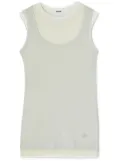 Jil Sander layered cotton tank top - Grey