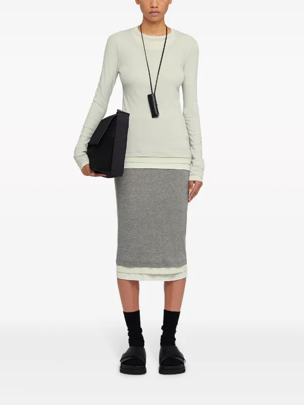 Jil Sander レイヤード Tシャツ | グレー | FARFETCH JP