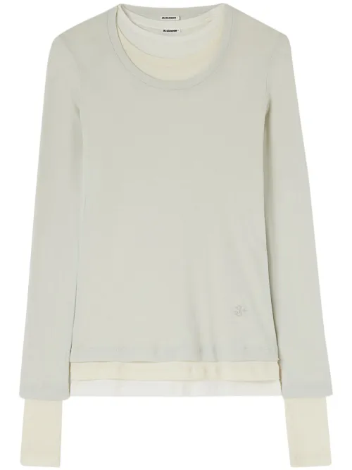 T-shirt en coton à design superposé - Jil Sander - Modalova