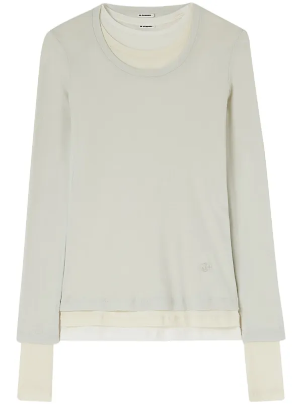 Jil Sander レイヤード Tシャツ | グレー | FARFETCH JP