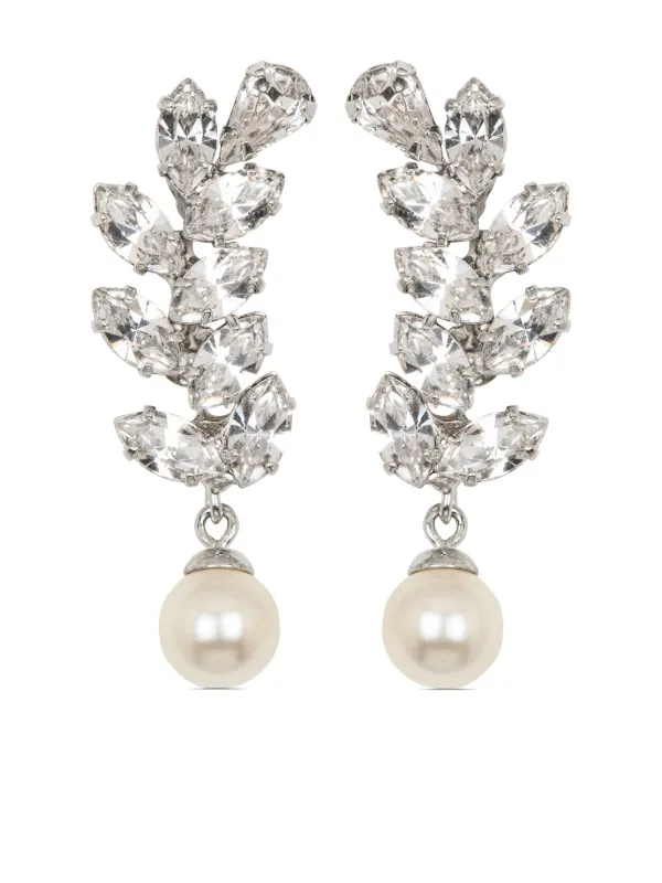 Jennifer Behr Verla クリスタル ピアス | シルバートーン | FARFETCH JP 