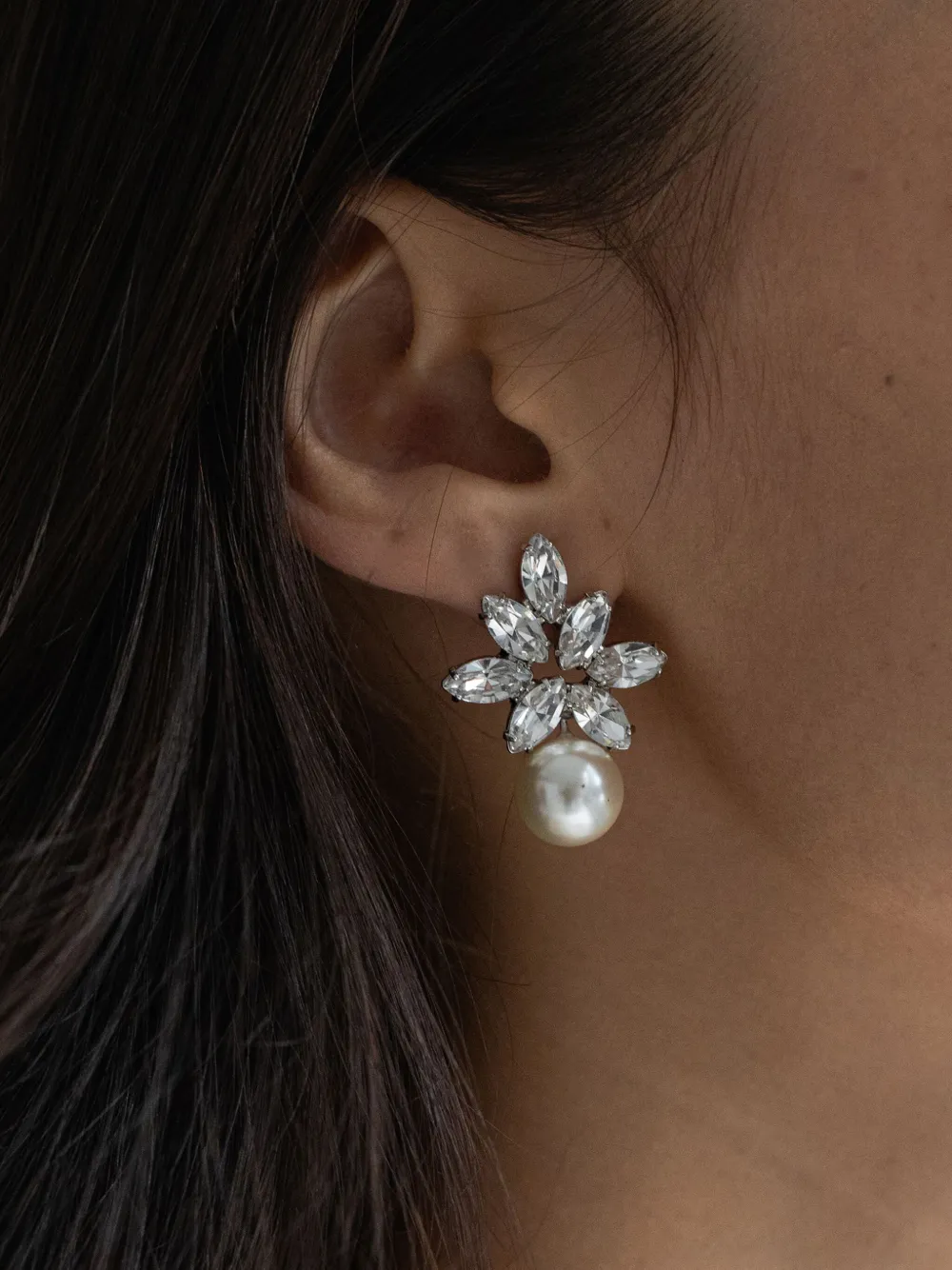 Jennifer Behr Liza Pearl Earrings In Silver