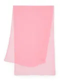 Ermanno Scervino logo-embroidered chiffon scarf - Pink