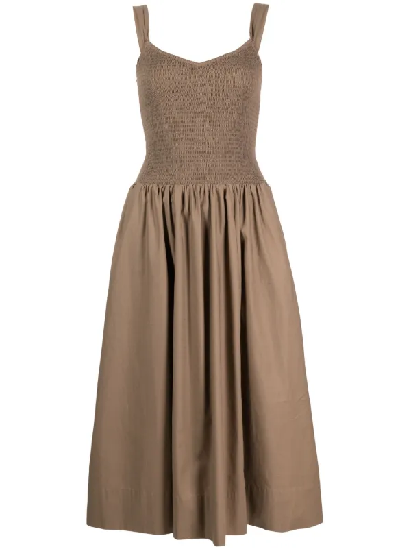 reformation brown midi dress Midi Dress Dolci Dress Reformation Reformation Sariah Midi Dress Brown  FARFETCH JO