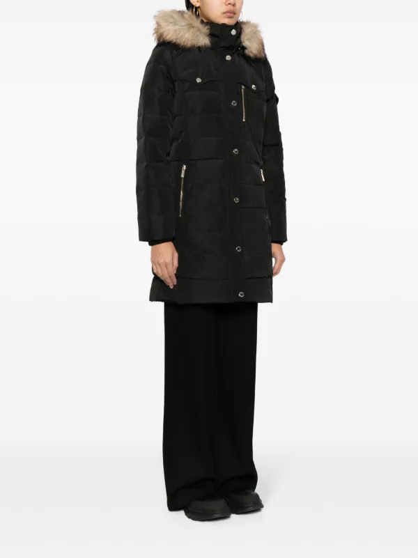 Michael kors hooded on sale stand collar coat