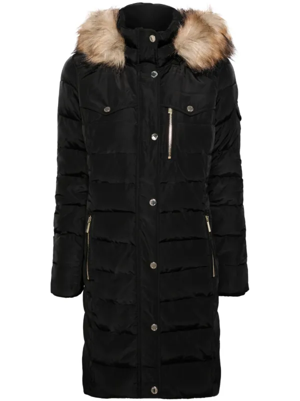 Michael Michael Kors hooded puffer coat women Polyester Polyester Down Duck Feathers L Black