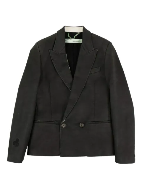 Off-White Paint Double-Breasted Blazer "Black"