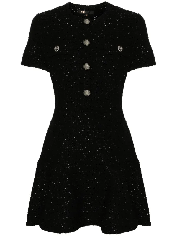 Maje Lurex Tweed Minidress - Farfetch