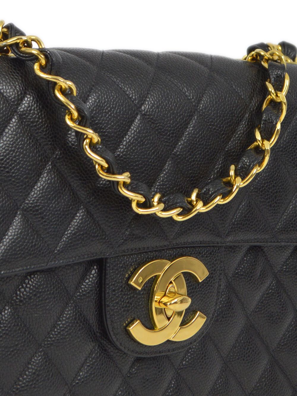 Affordable HOT SALE CHANEL 1995 jumbo Classic Flap shoulder bag Women