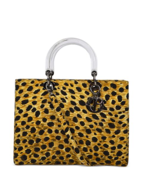 Christian Dior 1999 Lady Dior cheetah-print tote bag Women