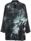 Yohji Yamamoto J-PT illustration-print shirt - Black