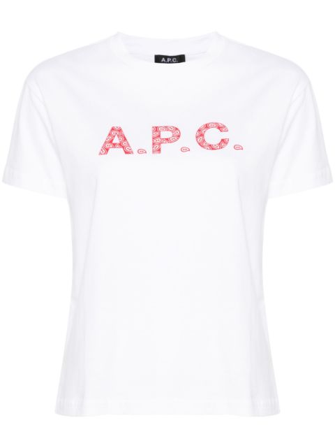 A.P.C. logo-print cotton T-shirt Women