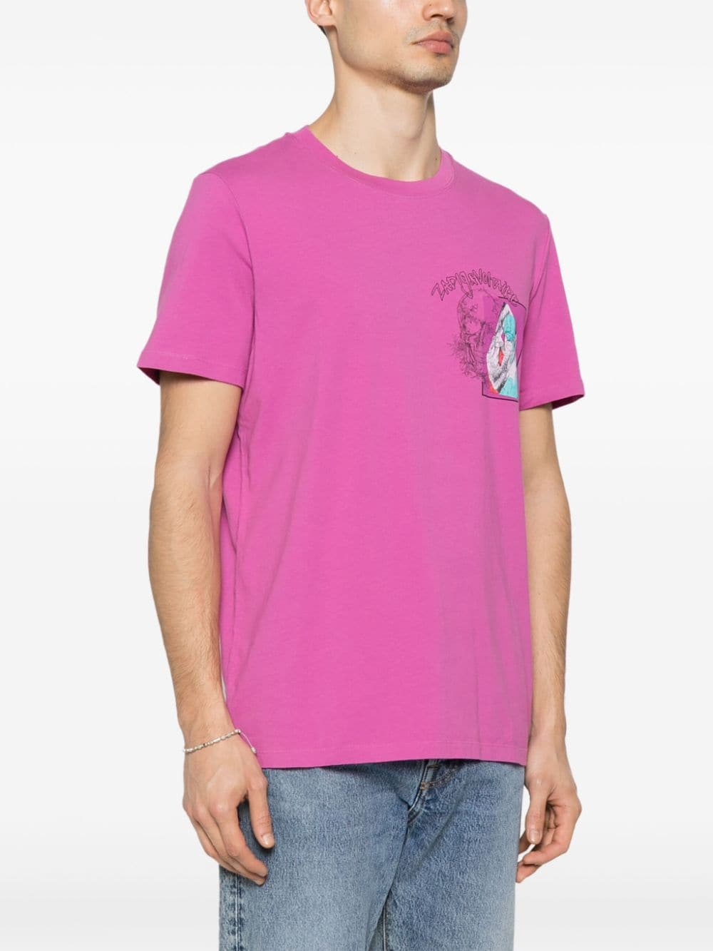 Shop Zadig & Voltaire Ted Photograph-print T-shirt In Pink