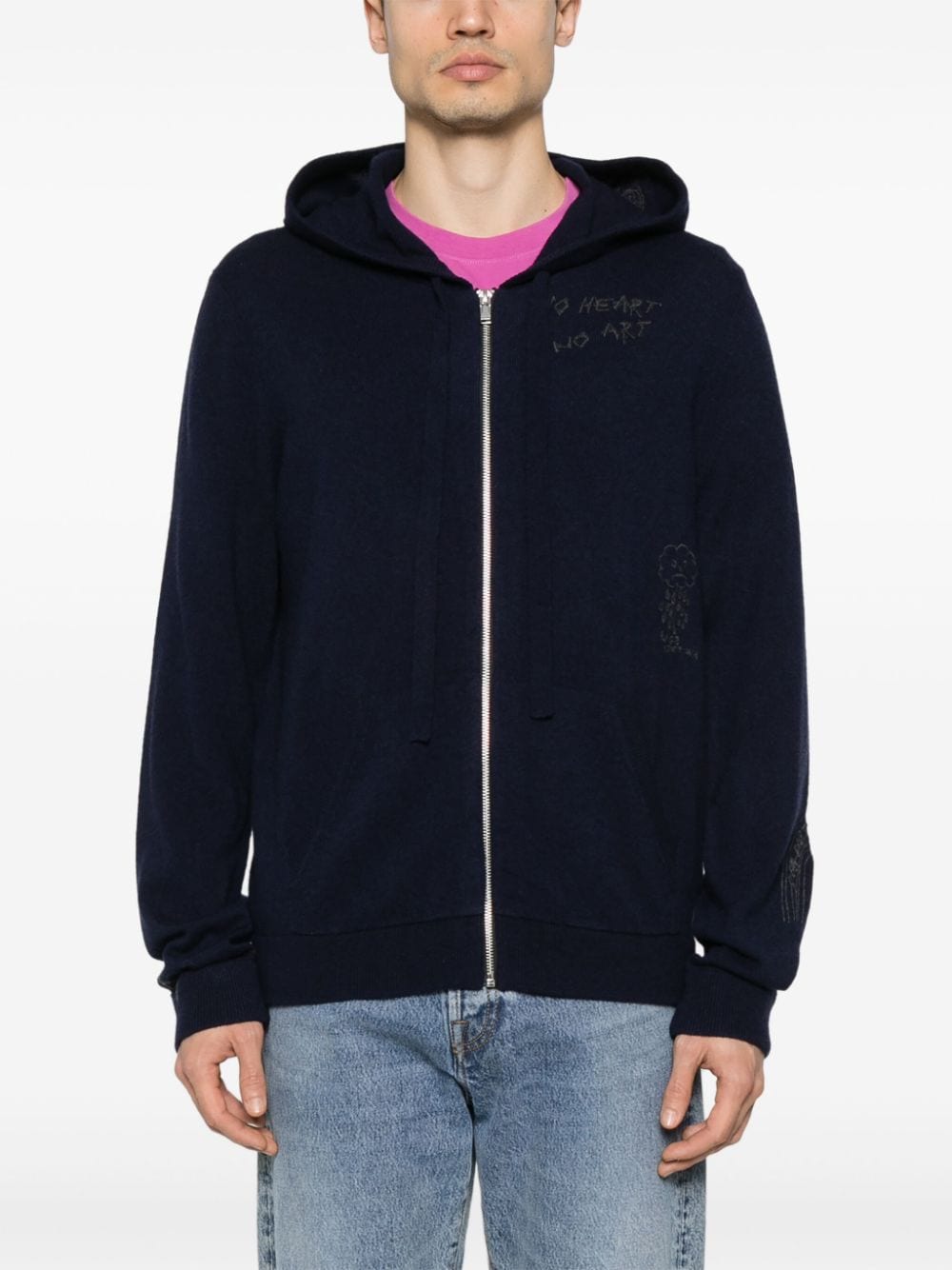 Shop Zadig & Voltaire Clash Hooded Cardigan In Blue