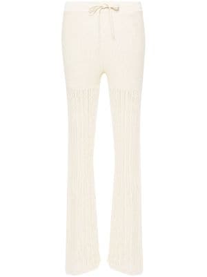 Nanushka ribbed-knit Flared Trousers - Farfetch