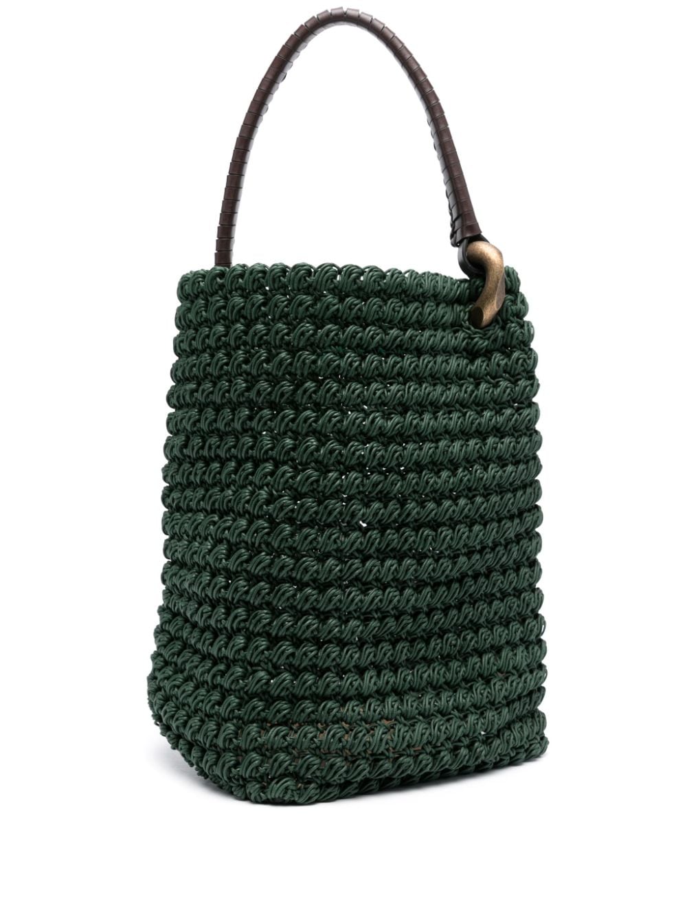 Jw Anderson Crochet Tote Bag In Green