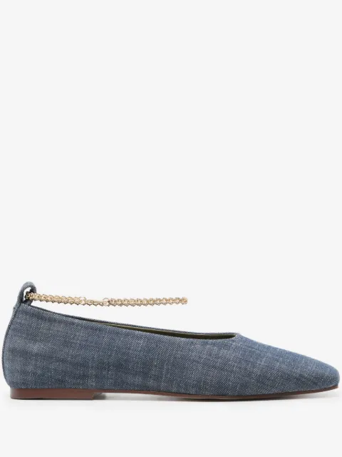 MARIA LUCA Augusta ballerinaskor i denim