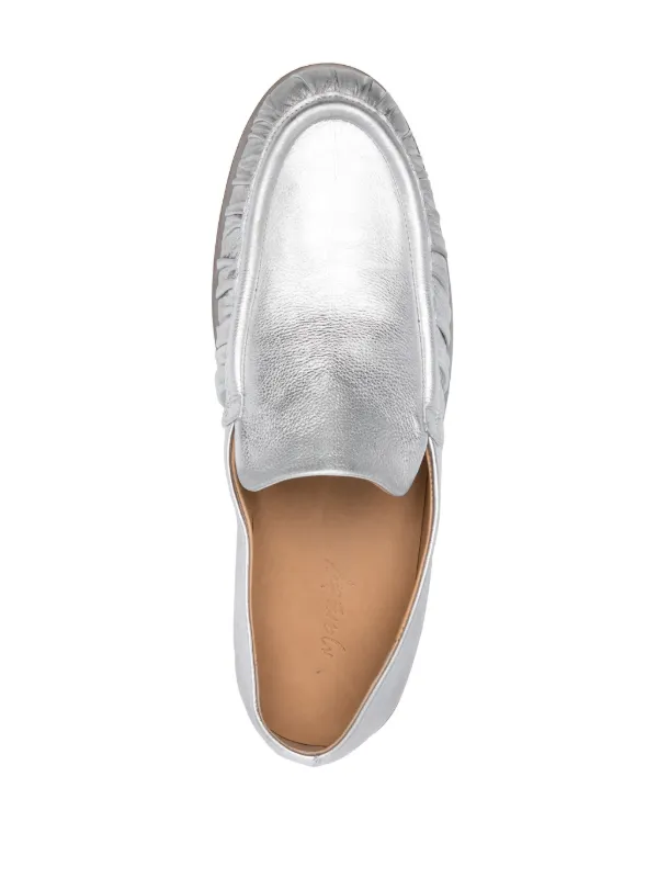 Marsèll ruched-detailing Leather Loafers Silver FARFETCH IN