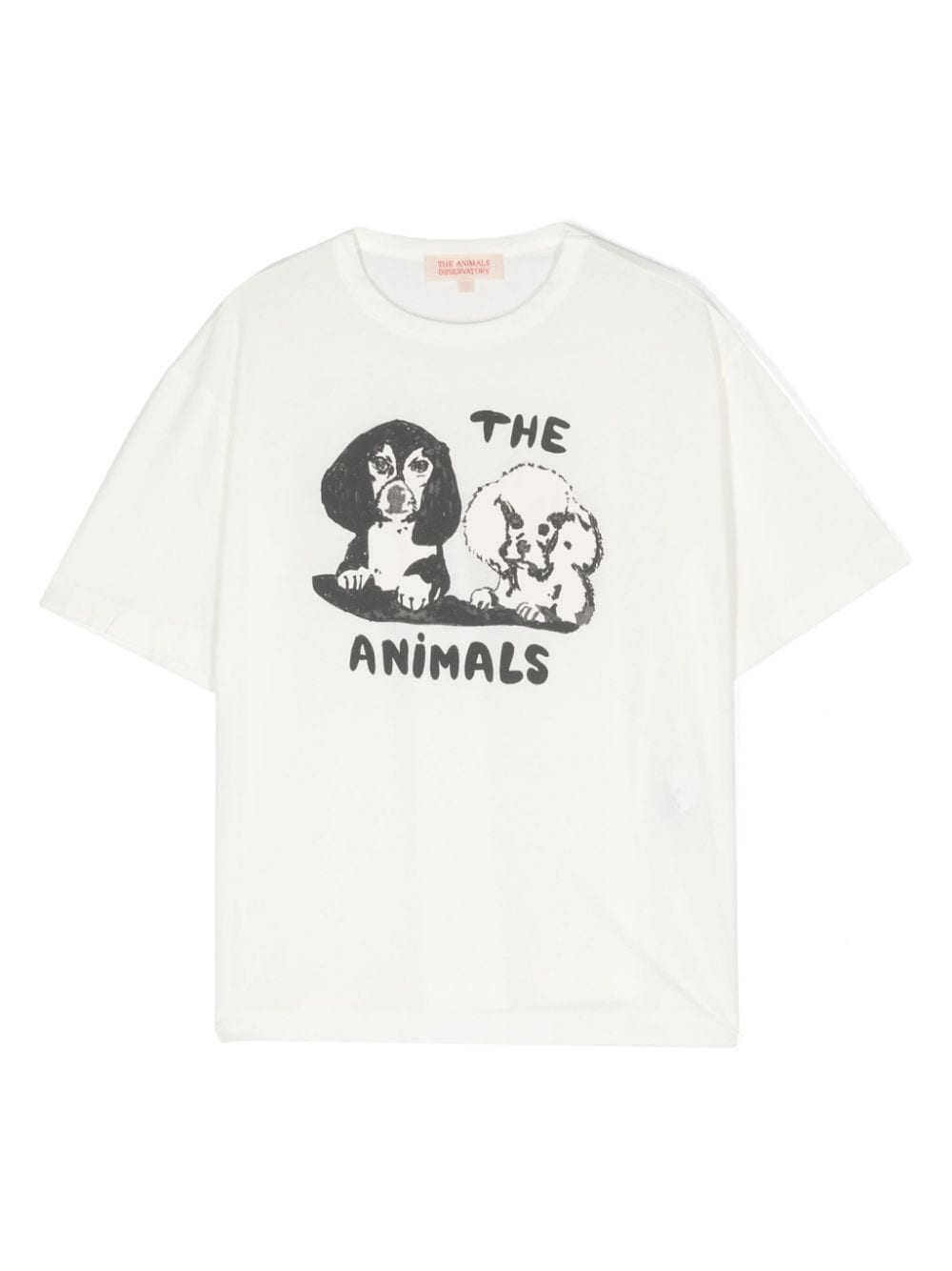 The Animals Observatory Kids' Dog-print Cotton T-shirt In Neutrals