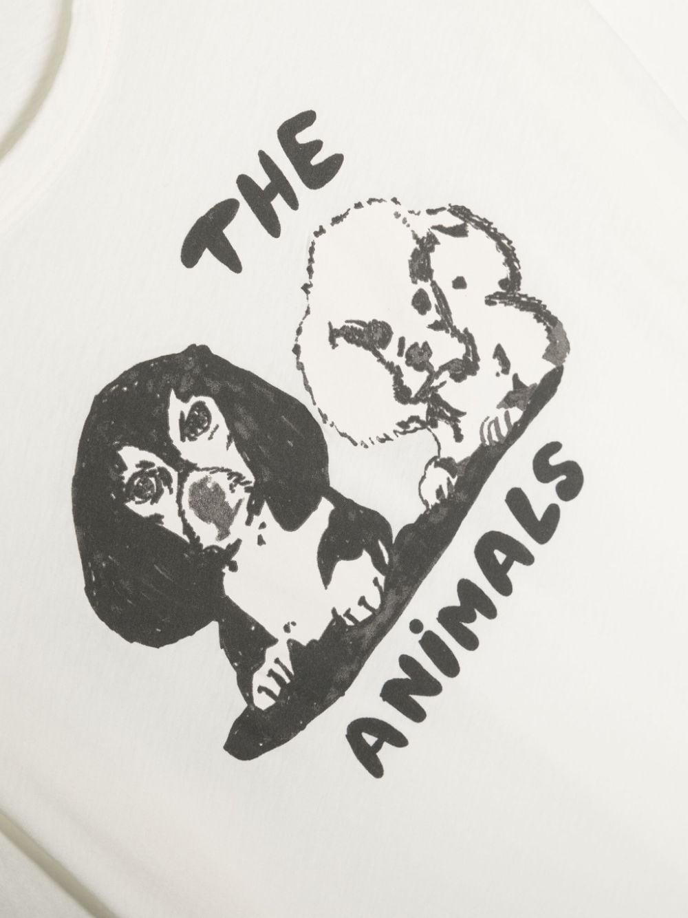Shop The Animals Observatory Dog-print Cotton T-shirt In Neutrals