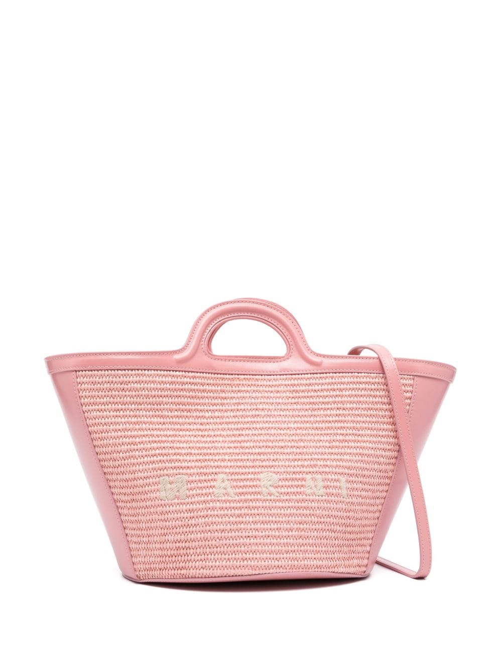 Shop Marni Small Tropicalia Interwoven Bag In Pink