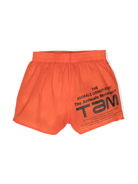 The Animals Observatory shorts de playa con logo estampado