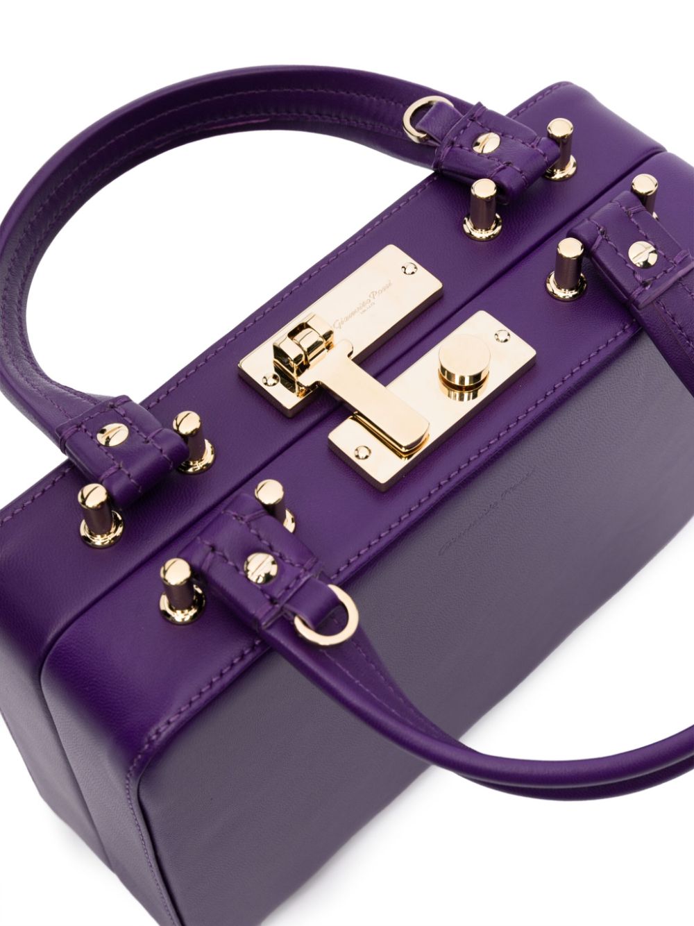 Shop Gianvito Rossi Valì Leather Tote Bag In Purple