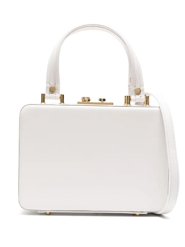 Gianvito Rossi Valì Leather Tote Bag in White