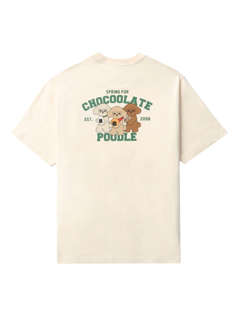 CHOCOOLATE Katoenen T-shirt met logoprint Beige