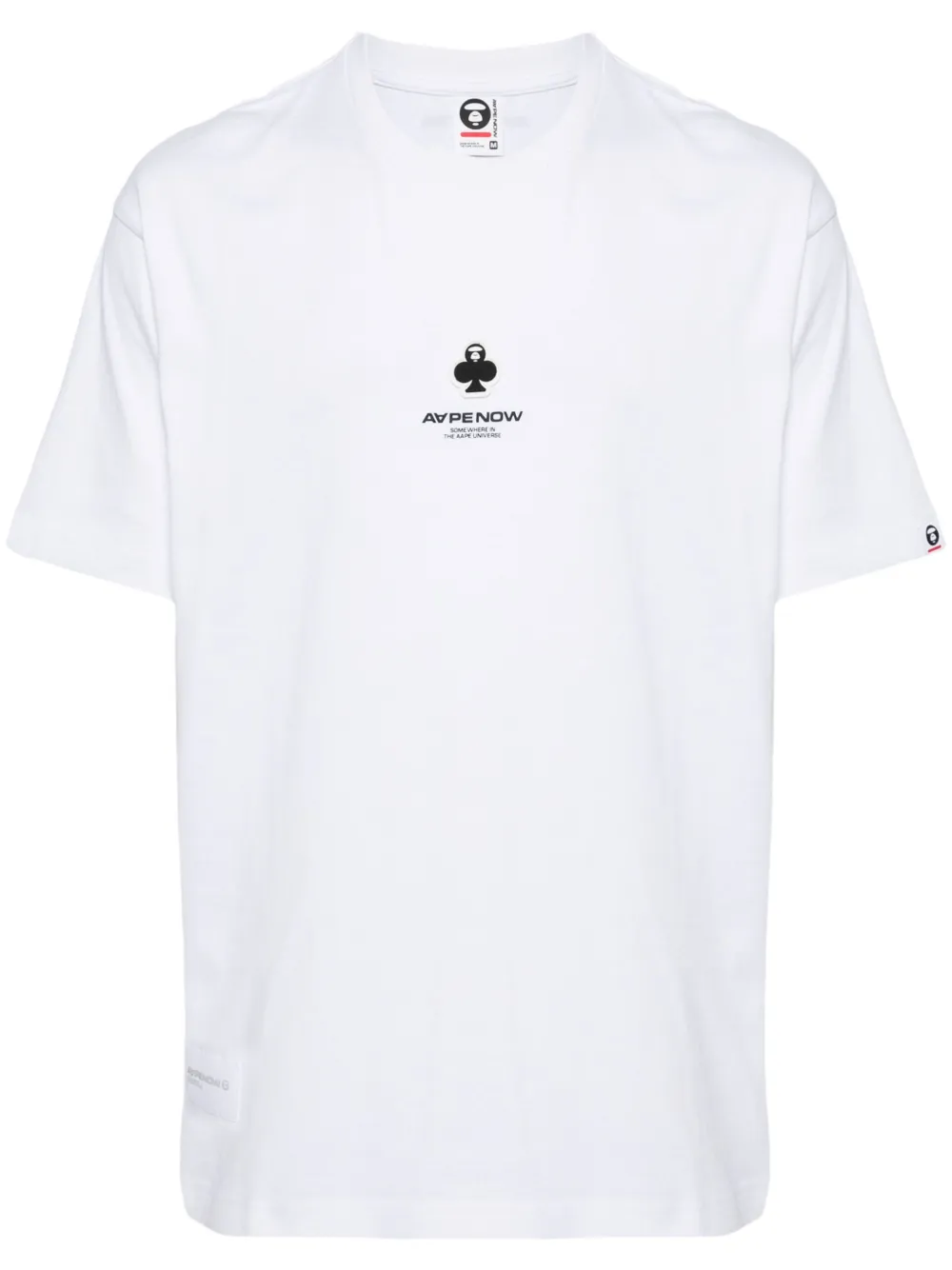 Aape By A Bathing Ape Logo-appliqué Cotton T-shirt In White