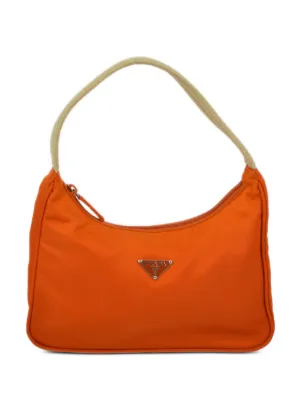 Orange prada 2024 nylon bag