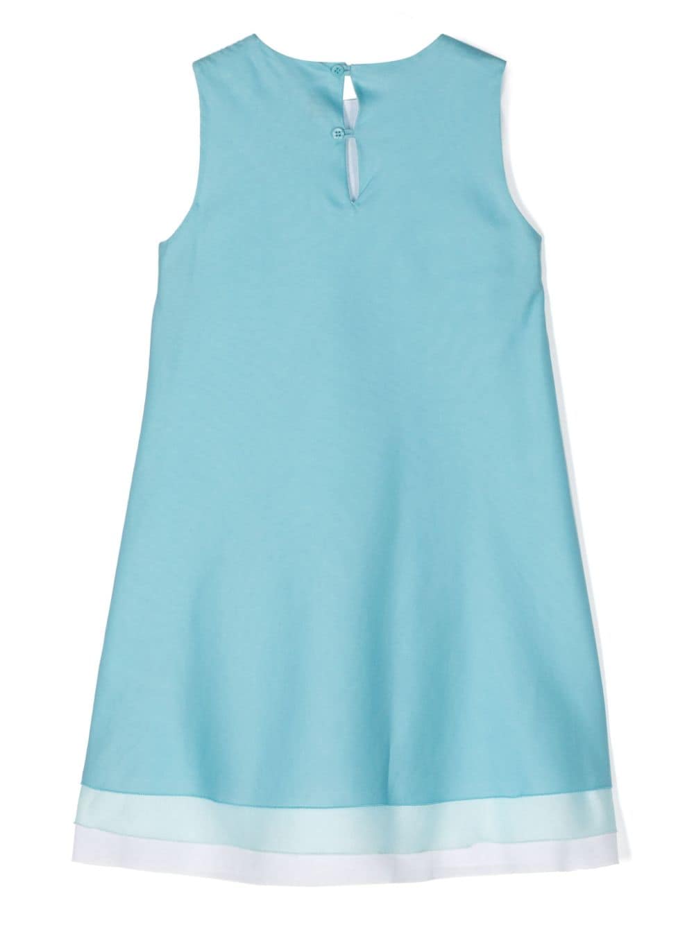 Shop Il Gufo Layered Sleeveless Dress In Blue