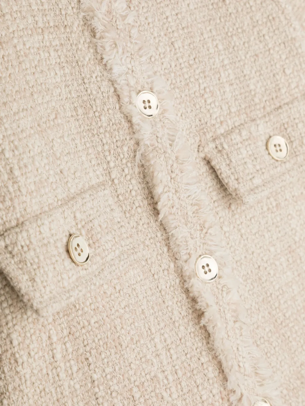 Il Gufo Button-up tweed jack Beige