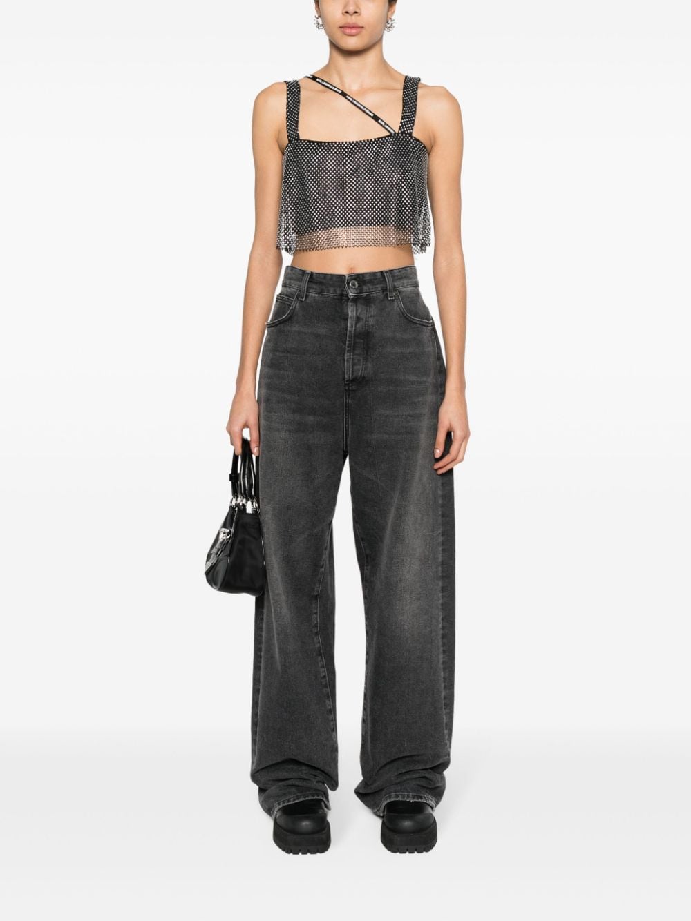 Karl Lagerfeld Jeans Top met sterren Zwart