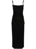 Nanushka Alexa ruched midi dres - Black