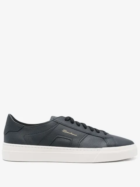 Santoni grained leather sneakers