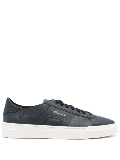 Baskets en cuir grainé - Santoni - Modalova