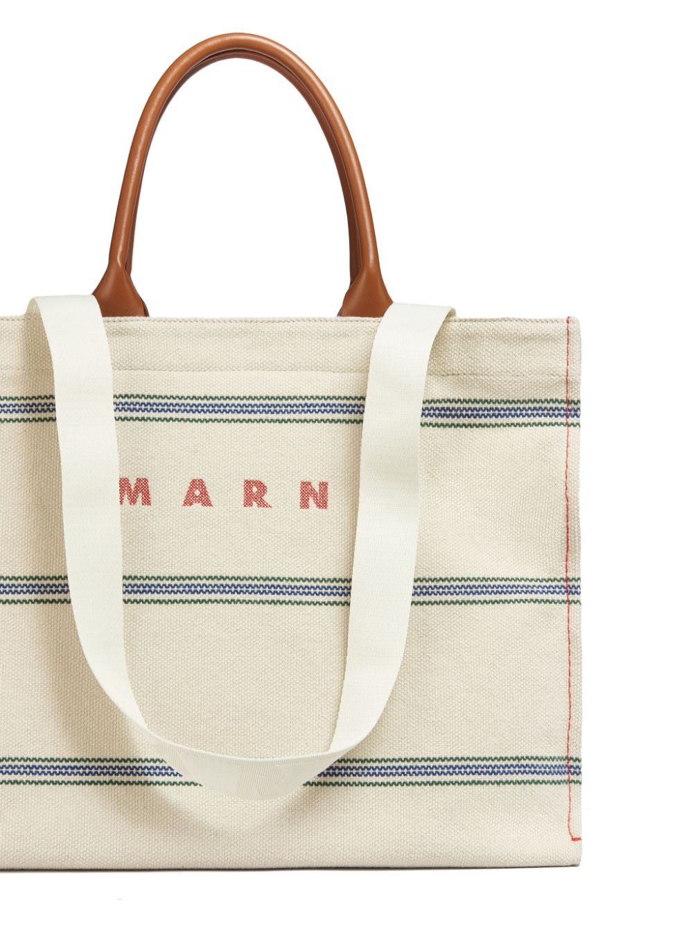 Marni embroidered-logo canvas tote bag Men