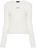 tout a coup layered buckle-detail jumper - White
