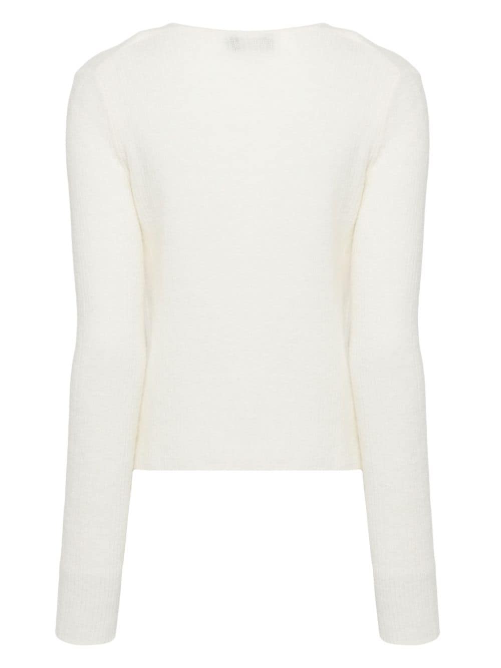 Shop Tout A Coup Layered Buckle-detail Jumper In White