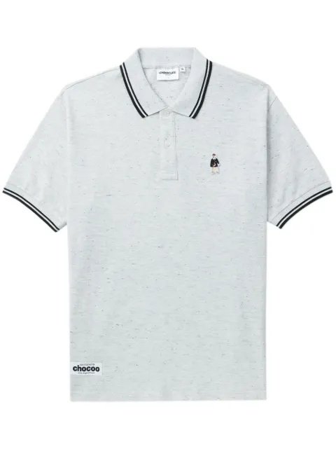 CHOCOOLATE logo-appliqué cotton polo shirt