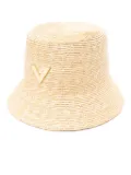 Valentino Garavani VLogo raffia bucket hat - Brown