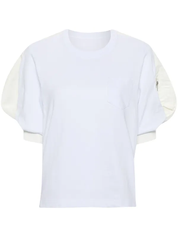 ホワイト パフスリーブ Tシャツ Sacai パフスリーブ Tシャツ | ホワイト | FARFETCH JP