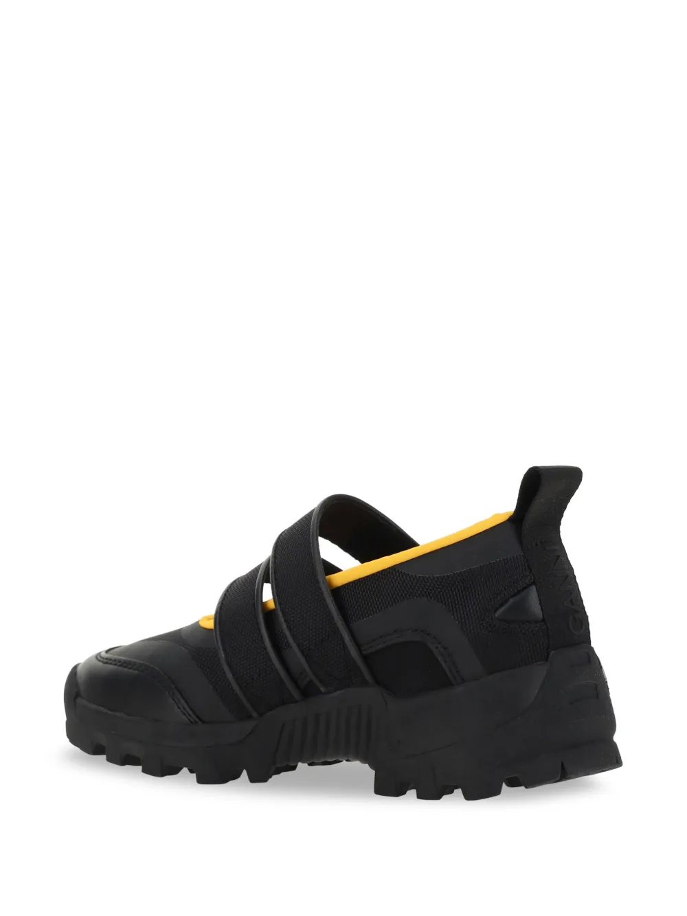 Ganni Performance Touch-strap Trainers In Black