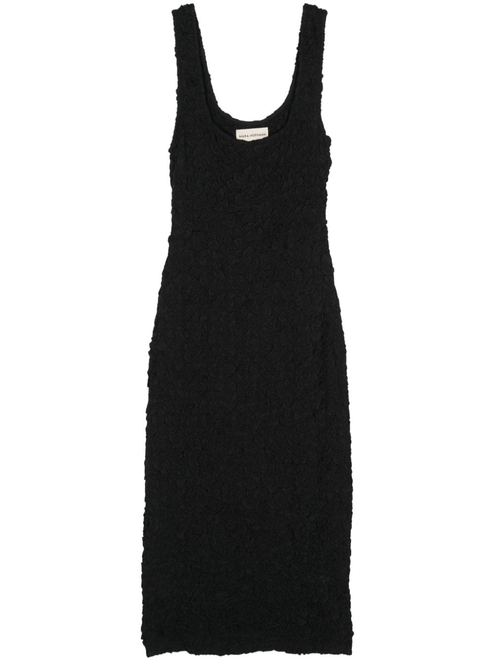 Mara Hoffman Sloan Ruched Midi Dress In Black