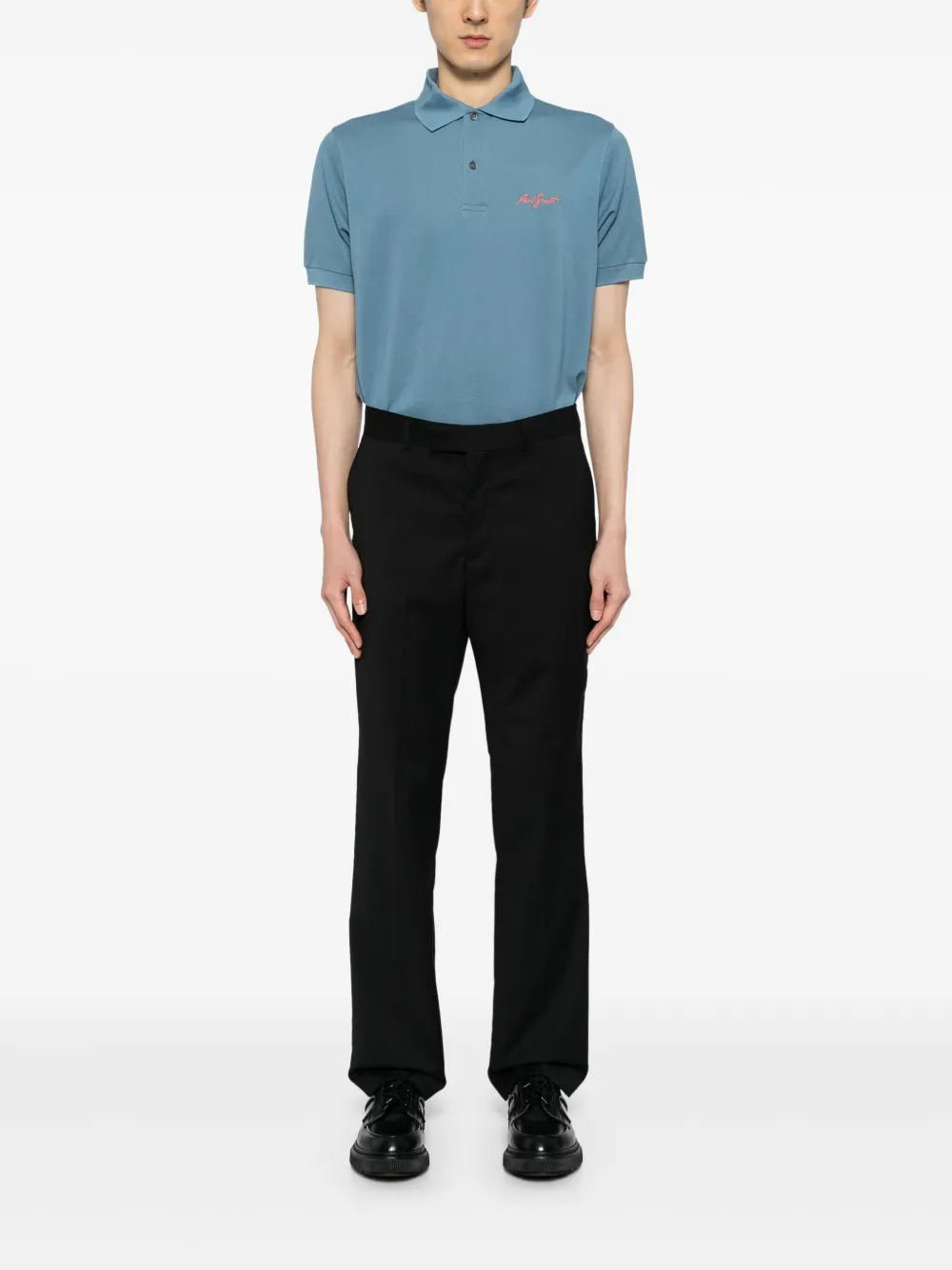 Paul Smith Poloshirt met geborduurd logo - Blauw
