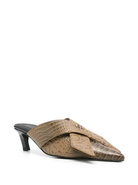 GmbH Zina 60mm croc-embossed mules FGBHWZIBM06YT2 - 1